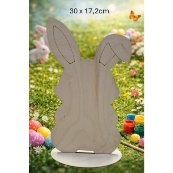 Królik 7 30 cm, królik 30cm na podstawce owalnej, sklejka 3mm